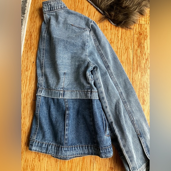 VICI layered two tone patchwork denim jacket - Picture 12 of 12
